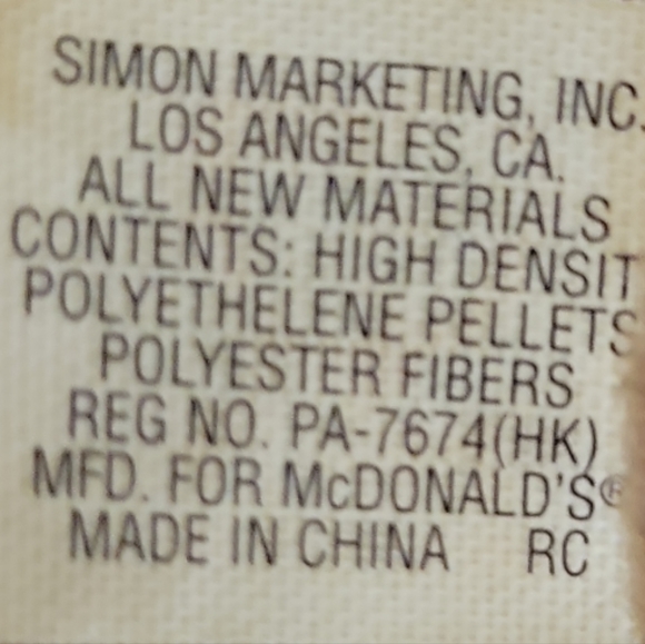 Vtg 93 McDonald's TY Teenie Beanie Babies Brown Britannia Bear - Picture 4 of 4